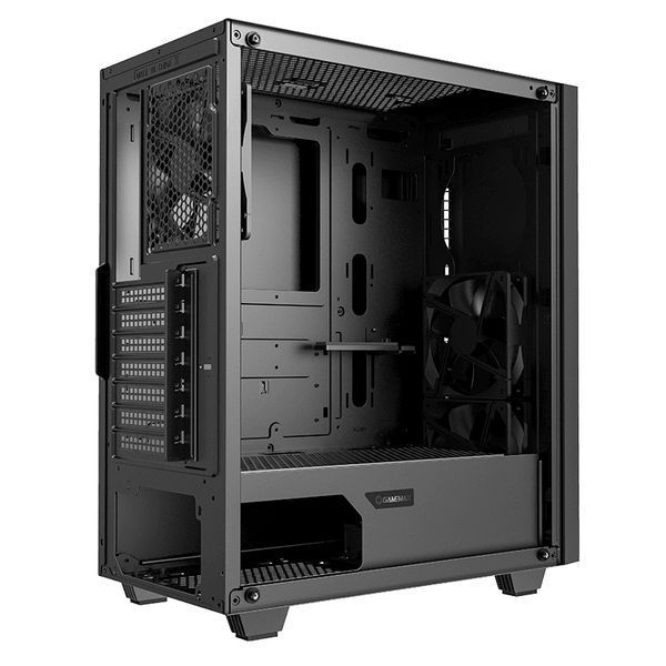 Case ATX GAMEMAX Fortress TG, w/o PSU, 0.5mm, 3x120mm Вентиляторs, PWM Hub, Tempered Glass, Dust Filter, 1x 109595 фото