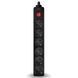 Surge Protector 6 Sockets, 3.0m, Sven Optima, BLACK, Retail color box, flame-retardant 76162 Imagini 3