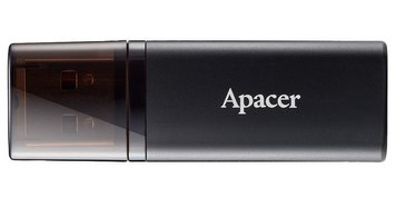 32GB USB3.1 Flash Drive Apacer "AH25B", Black, Matte Metal, Classic Cap (AP32GAH25BB-1) 122135 фото