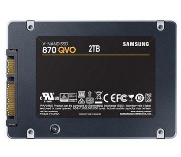 2.5" SATA SSD 2.0TB Samsung 870 QVO "MZ-77Q2T0BW" [R/W:560/530MB/s, 98/88K IOPS, MJX, 4bit MLC] 116934 фото