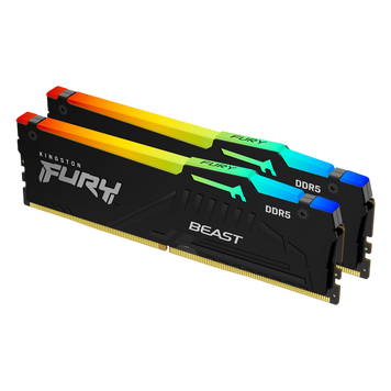 .16GB DDR5-6000MHz Kingston FURY Beast RGB (Kit of 2x8GB) (KF560C36BBEAK2-16), CL36-38-38, 1.35V, 246828 фото