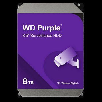 3.5" HDD 8.0TB-SATA-256MB Western Digital "Purple (WD85PURZ)", Surveillance, CMR 225550 Imagini