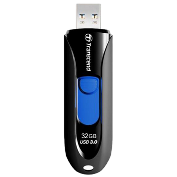 32GB USB3.1 Flash Drive Transcend "JetFlash 790", Black, Slider (R/W:90/25MB/s) 65624 фото