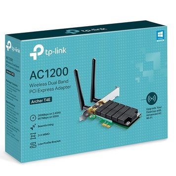 PCIe Wireless AC Dual Band LAN Adapter, TP-LINK "Archer T4E", 1200Mbps, MIMO 109341 фото