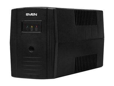 UPS SVEN Pro 600, 600VA/360W, Line Interactive, AVR, LED, 2xShuko Sockets 79819 фото