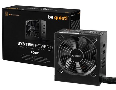 Power Supply ATX 700W be quiet! SYSTEM POWER 9 CM, 80+ Bronze, Semi-modula, Active PFC, 120mm fan 131608 фото
