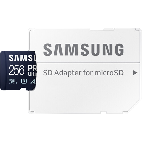 256GB MicroSD (Class 10) UHS-I (U3)+SD adapter, Samsung PRO Ultimate "MB-MY256SA" (R/W:200/130MB/s) 213346 фото