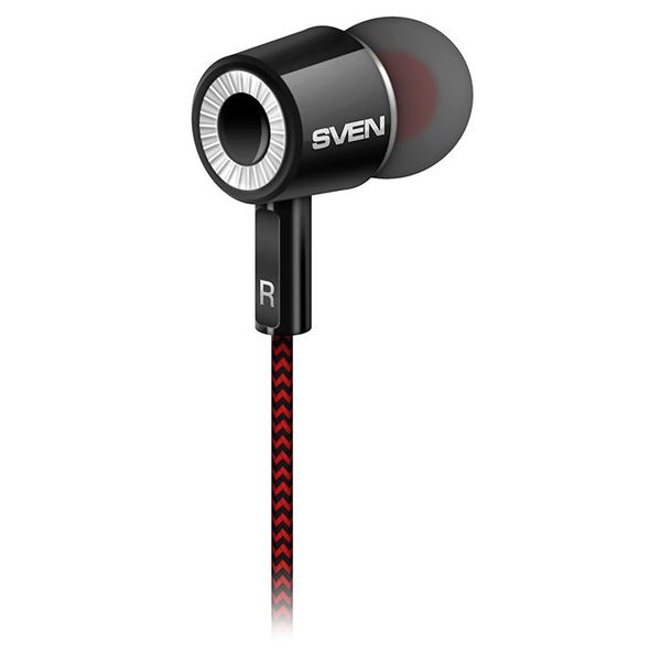 Earphones SVEN E-108 Black/Red, 3pin 3.5mm mini-jack 139654 фото