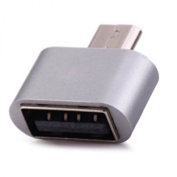 Adapter Remax OTG Micro-USB to USB A, Silver 127232 фото