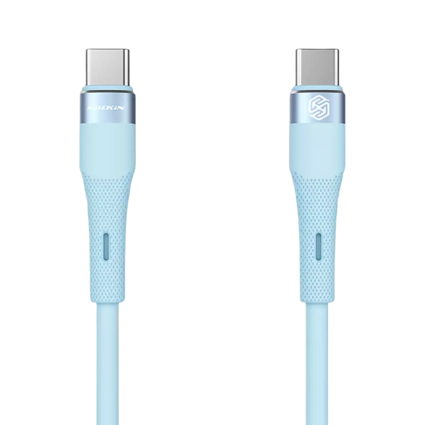 Type-C to Type-C Cable Nilkin, Flowspeed, 1.2M, Blue 208243 фото