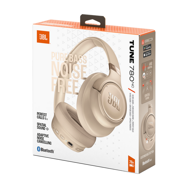 Headphones Bluetooth JBL T780NC, Beige, On-ear, Adaptive Noise Cancelling with Smart Ambient 248284 Imagini