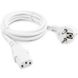 Power Cord PC-220V 1.8m Euro Plug WHITE, VDE approval, Cablexpert, PC-186W-VDE 37499 фото 1