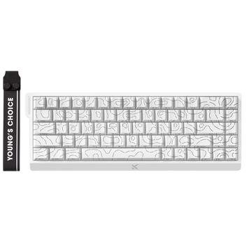 Gaming Keyboard MCHOSE Ace 68 HE Magnetic SW, Mechanical, 65% Layout, Ice Rhino Magnetic SW, White Topographic 260739 фото