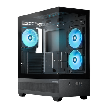Case mATX Chieftec Chieftronic VISTA, w/o PSU, 0,8mm, 3x120mm ARGB, Temperd Glass, Controller RGB 1x 239979 фото