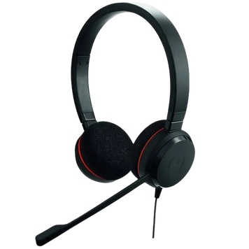Headset Jabra Evolve 20 SE, Stereo MS, USB C/A adapter, Leather, Black 236128 Imagini