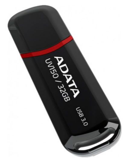 32GB USB3.1 Flash Drive ADATA "UV150", Black, Plastic, Classic Cap (R/W:40/20MB/s) 85703 фото