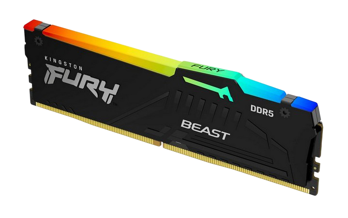 32GB DDR5-5600MHz Kingston FURY Beast RGB (KF556C40BBA-32), CL40-40-40, 1.25V, Intel XMP 3.0, Black 203801 фото
