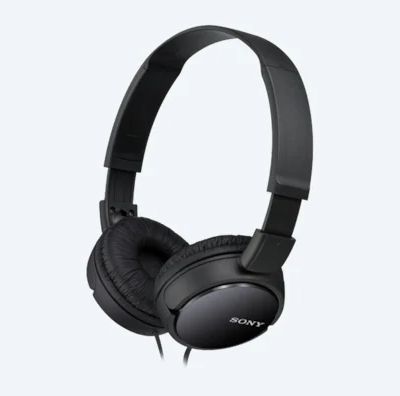 Headphones SONY MDR-ZX110AP, Mic on cable, 4pin 3.5mm jack L-shaped, Cable: 1.2m, Black 128715 Imagini