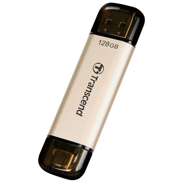 128GB USB3.1/Type-C Flash Drive Transcend "JetFlash 930C", Gold, Classic Cap,OTG (R/W:420/400MB/s) 127071 фото