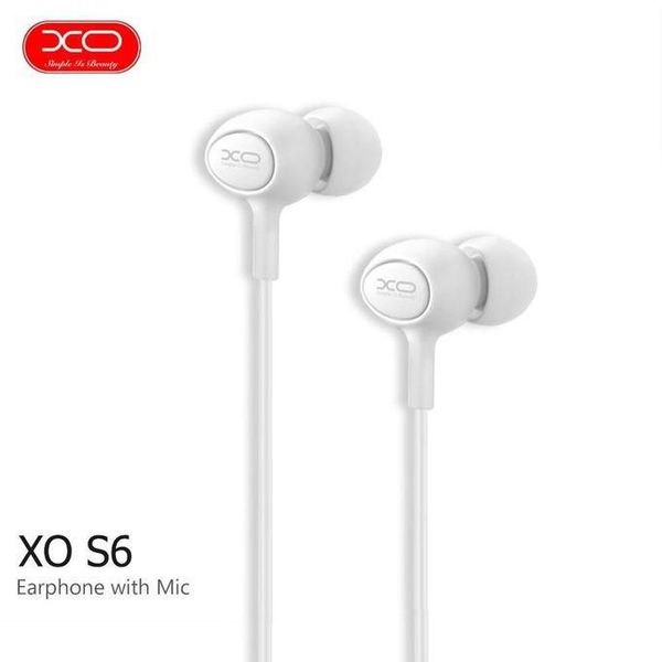 XO earphones, S6 Candy music, White 126895 фото