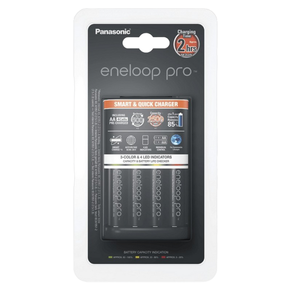 Panasonic "Smart-Quick" Charger 4-pos AA/AAA + 4AA 2500mAh, K-KJ55HCD40E 78627 фото