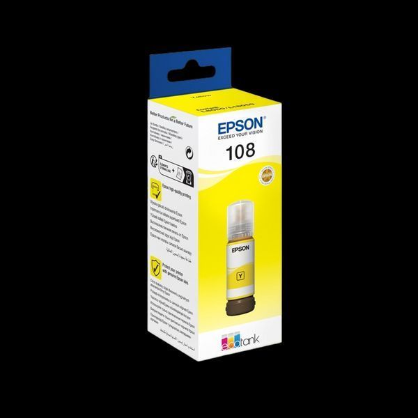 Ink Epson C13T09C44A, 108 EcoTank Yellow ink bottle 211268 фото