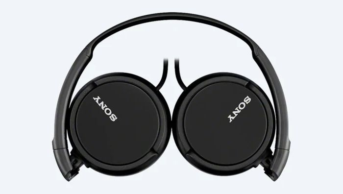 Headphones SONY MDR-ZX110AP, Mic on cable, 4pin 3.5mm jack L-shaped, Cable: 1.2m, Black 128715 Imagini