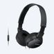 Headphones SONY MDR-ZX110AP, Mic on cable, 4pin 3.5mm jack L-shaped, Cable: 1.2m, Black 128715 Imagini 1
