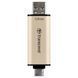 128GB USB3.1/Type-C Flash Drive Transcend "JetFlash 930C", Gold, Classic Cap,OTG (R/W:420/400MB/s) 127071 фото 2