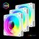 PC Case Вентилятор GAMEMAX KF300 WH, 3xARGB Вентилятор Kit, 120mm, 