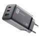 Зарядное устройство GAN Cellularline, 3 Ports, 2 PD + USB, 65W, Black 145679 фото 3