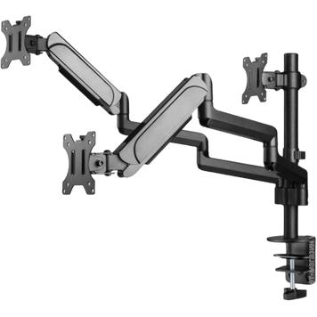 Table/desk 3-display mounting arm Gembird (rotate,tilt,swivel),17”-27”,up to 7 kg,VESA:75x75,100x100 209300 фото