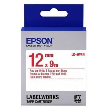 Tape Cartridge EPSON LK4WRN; 12mm/9m Standard, Red/White, C53S654011 117867 Imagini