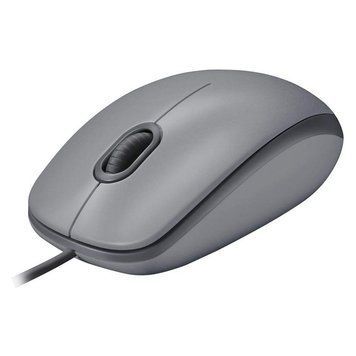 Mouse Logitech M110 Silent, 1000 dpi, 3 buttons, Ambidextrous, 85g., 1,8m, USB, Gray 110644 Imagini