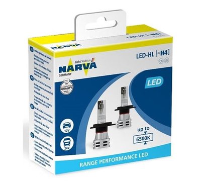 Светодиодные лампы H4 NARVA Range Performance LED 12V-24V 2600LM 6500K (2 buc.) 18032 фото