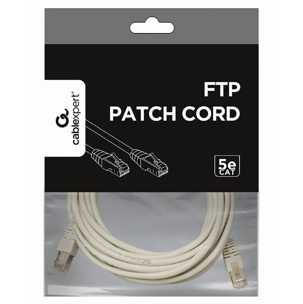 7.5m, FTP Patch Cord Gray, PP22-7.5M, Cat.5E, Cablexpert, molded strain relief 50u" plugs 47131 фото