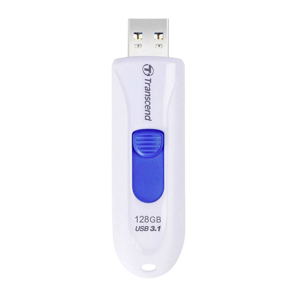 128GB USB3.1 Flash Drive Transcend "JetFlash 790", White-Blue, Slider (R/W:90/40MB/s) 67751 Imagini