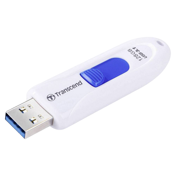 128GB USB3.1 Flash Drive Transcend "JetFlash 790", White-Blue, Slider (R/W:90/40MB/s) 67751 Imagini