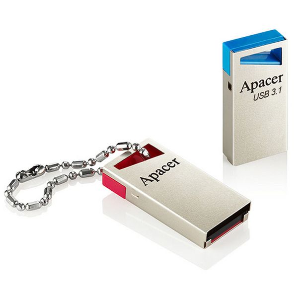 128GB USB3.1 Flash Drive Apacer "AH155", Silver, Super-Mini, Metal Case, Capless (AP128GAH155U-1) 122143 фото