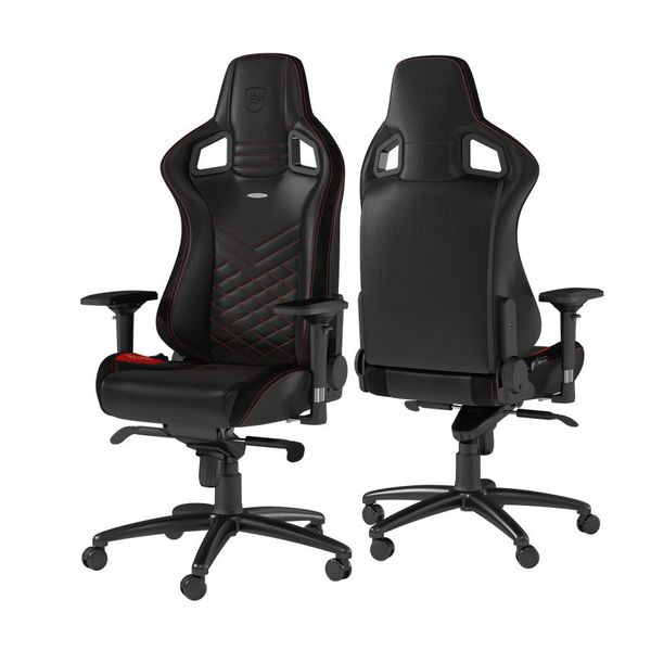 Gaming Chair Noble Epic NBL-PU-RED-002 Black/Red, User max load up to 120kg / height 165-180cm 117076 фото