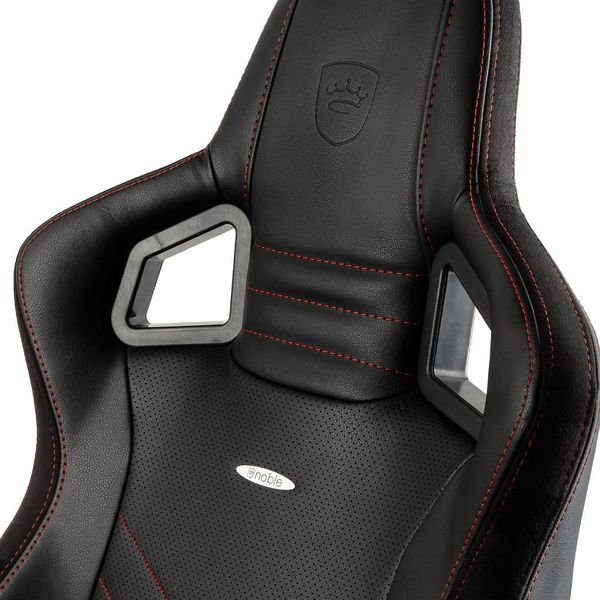 Gaming Chair Noble Epic NBL-PU-RED-002 Black/Red, User max load up to 120kg / height 165-180cm 117076 фото