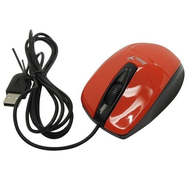 Mouse Genius DX-150X, Optical, 1000 dpi, 3 buttons, Ergonomic, Red, USB 80042 фото