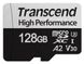 128GB MicroSD (Class 10) UHS-I (U3),+SD adapter, Transcend TS128GUSD340S (V30, A2, R/W:160/125MB/s) 127101 фото 2