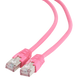 Patch Cord Cat.6/FTP, 1 m, Pink, PP6-1M/RO, Cablexpert 88015 фото 3