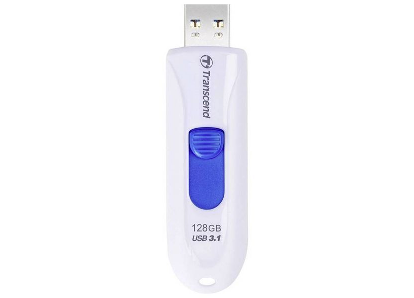128GB USB3.1 Flash Drive Transcend "JetFlash 790", White-Blue, Slider (R/W:90/40MB/s) 67751 Imagini