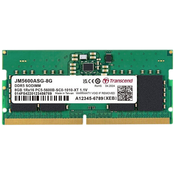 .8GB DDR5-5600MHz SODIMM Transcend JetRam, PC5-44800U, 1Rx16, CL46, 1.1V 226792 фото