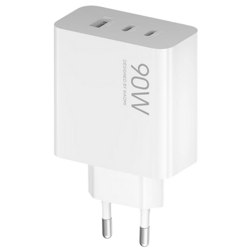 Xiaomi Charger 90W HyperCharge Power Adapter, (3- Port) EU, White 241196 Imagini
