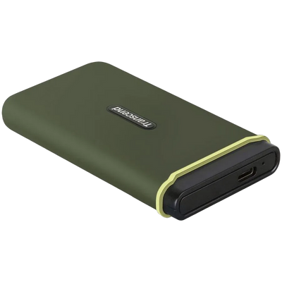 .500GB Transcend Portable SSD ESD380C Military Green, USB-C 3.2 (96x54x12mm, 75g, R/W:2K/2K MB/s) 210991 фото