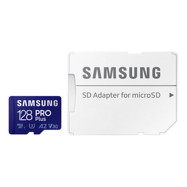 128GB MicroSD (Class 10) UHS-I (U3)+SD adapter, Samsung PRO Plus "MB-MD128SA" (R/W:180/130MB/s) 208700 фото