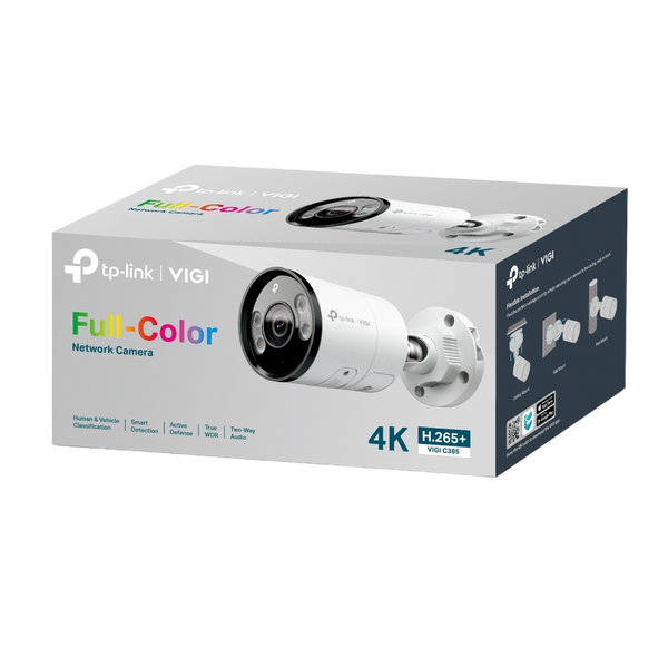 TP-Link Bullet Outdoor Network Camera "VIGI C385", 4mm, 4K (8MP), Full-Color, PoE, IP67, Metal 217636 фото